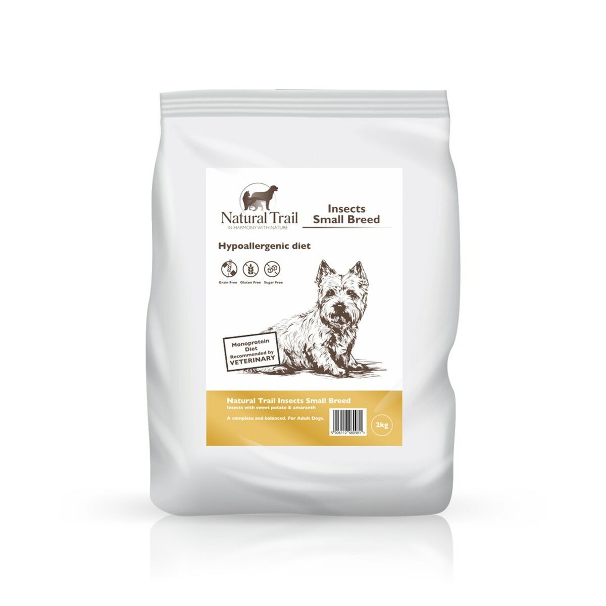 Fodder NATURAL TRAIL Insect Small Breed Dieta Hipoalergénica 1,5 Kg-0