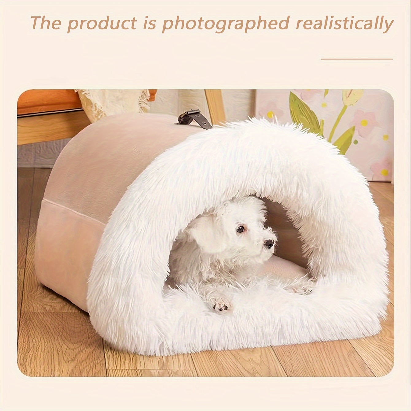 Warm Plush Cat Nest Bed for Winter Comfort-4